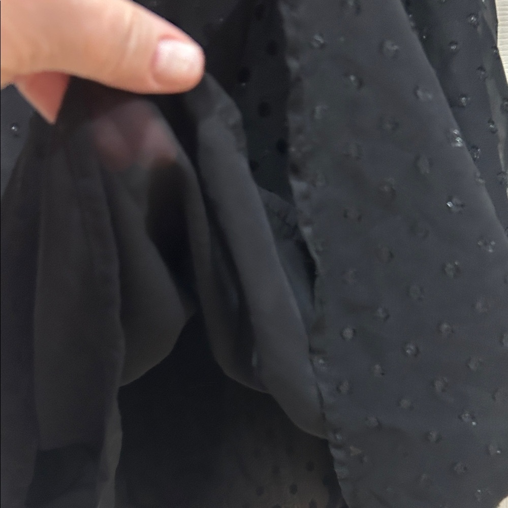Medina Elegant Black Sheer Ruffle Blouse - Picture 11 of 12